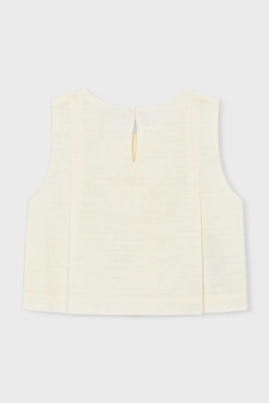 Κοριτσίστικα Παιδικό μπλουζάκι με λινό Mayoral 3024.6C.Mini.PPY2 λευκό