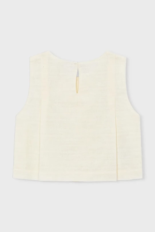 Κοριτσίστικα Παιδικό μπλουζάκι με λινό Mayoral 3024.6C.Mini.PPY2 λευκό