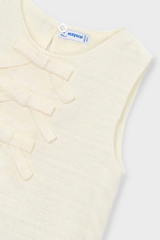 Παιδικό μπλουζάκι με λινό Mayoral λευκό 3024.6C.Mini.PPY2