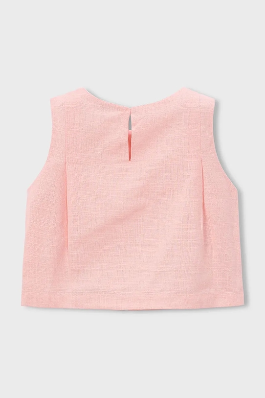 Mayoral top z dodatkiem lnu dziecięcy 3024.6C.Mini.PPY2 różowy SS26