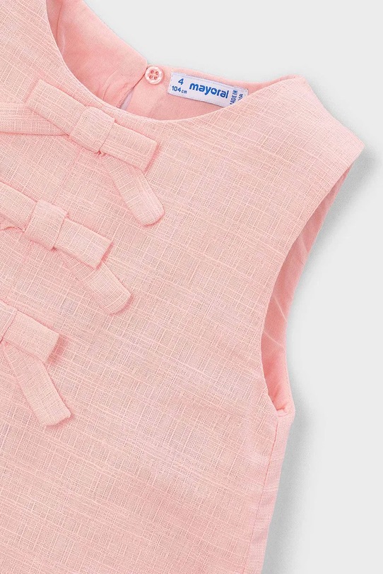 Dziewczynka Mayoral top z dodatkiem lnu dziecięcy 3024.6C.Mini.PPY2 różowy