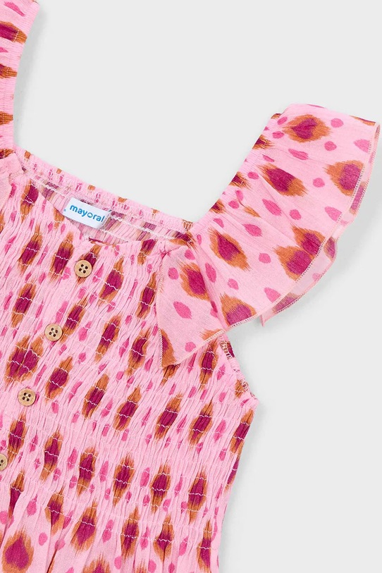 Dziewczynka Mayoral top bawełniany dziecięcy 3028.6H.Mini.PPY2 różowy