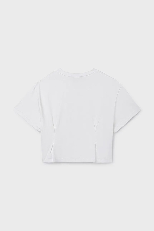 Mayoral t-shirt bawełniany dziecięcy 6004.8B.Junior.PPY2 biały SS26