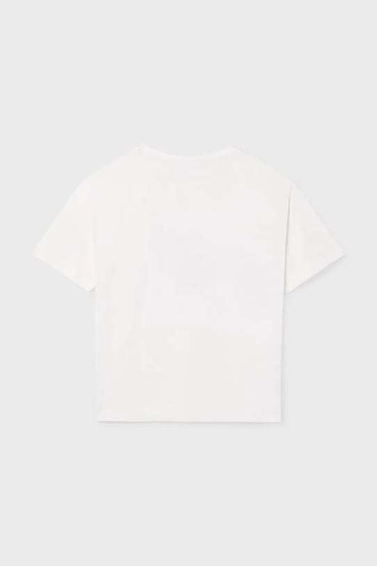 Dziewczynka Mayoral t-shirt bawełniany dziecięcy 6005.8C.Junior.PPY2 biały