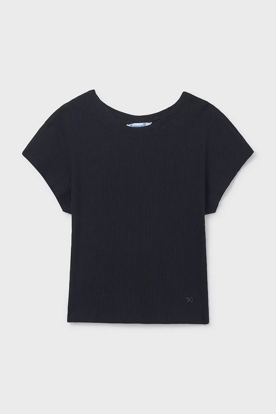 Mayoral t-shirt dziecięcy z elastanem czarny 6008.8D.Junior.PPY2