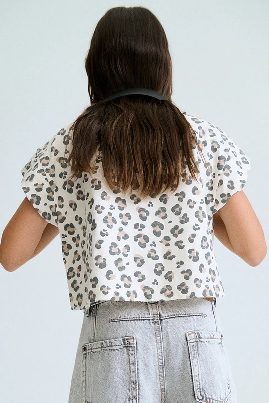 Mayoral t-shirt bawełniany 6012.8K.Junior.PPY2 beżowy