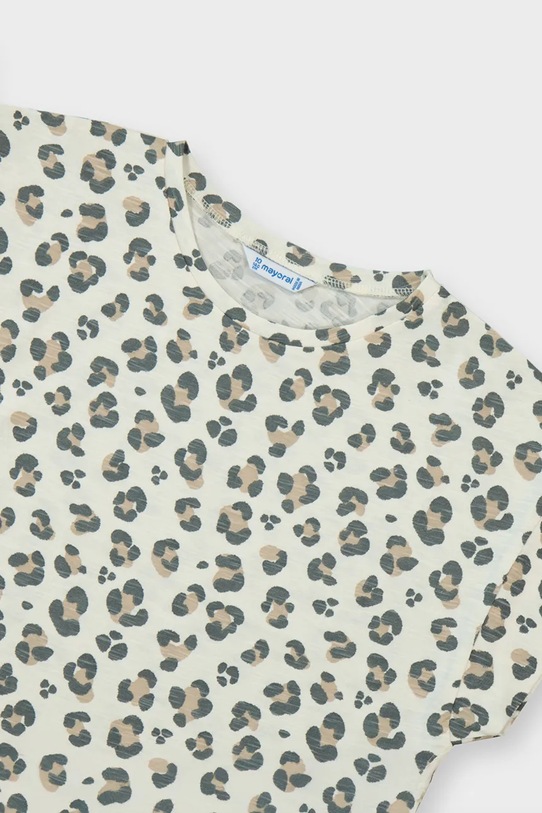 Mayoral t-shirt bawełniany beżowy 6012.8K.Junior.PPY2