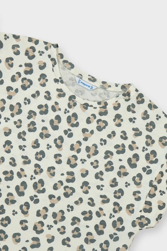 Mayoral t-shirt bawełniany beżowy 6012.8K.Junior.PPY2