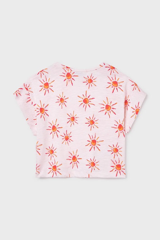 Dziewczynka Mayoral t-shirt bawełniany 6012.8K.Junior.PPY2 różowy