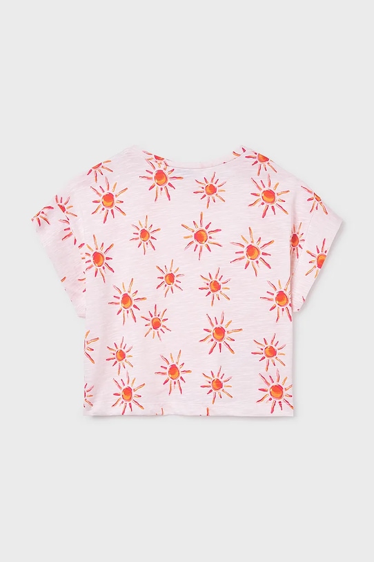 Dziewczynka Mayoral t-shirt bawełniany 6012.8K.Junior.PPY2 różowy
