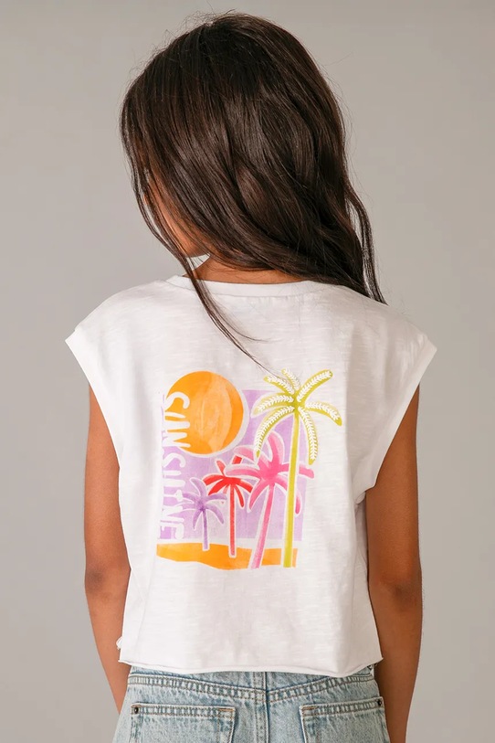 Детский хлопковый топ Mayoral 6014.8E.Junior.PPY2 белый