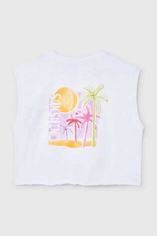 Девочка Детский хлопковый топ Mayoral 6014.8E.Junior.PPY2 белый