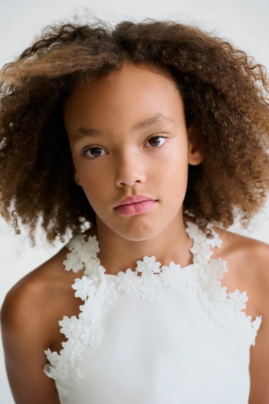 Mayoral top dziecięcy z elastanem biały 6015.8F.Junior.PPY2