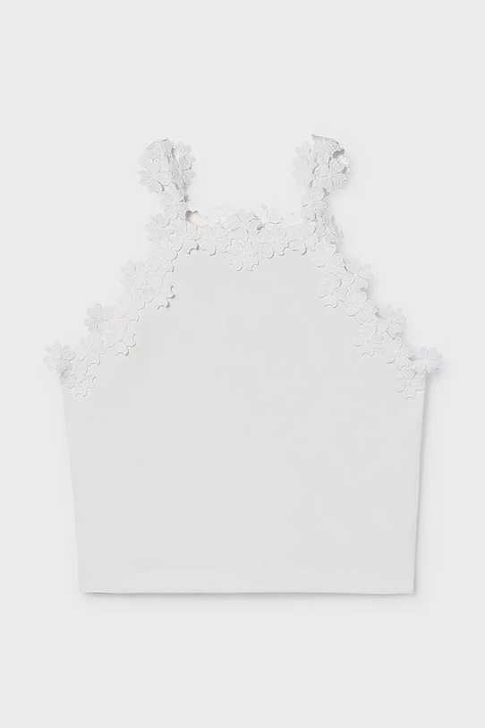 Mayoral top dziecięcy 6015.8F.Junior.PPY2 biały SS26