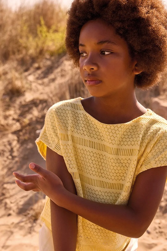 Mayoral t-shirt dziecięcy żółty 6022.8C.Junior.PPY2