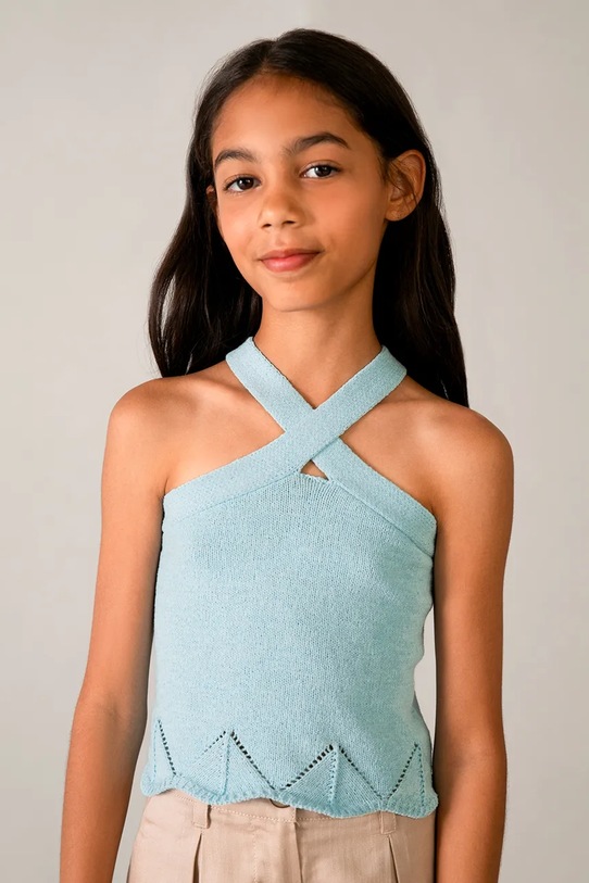 Mayoral top dziecięcy pozostałe turkusowy 6024.8D.Junior.PPY2