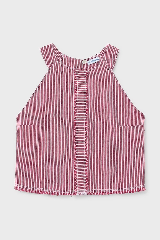 Mayoral top bawełniany dziecięcy wzorzyste różowy 6025.8F.Junior.PPY2