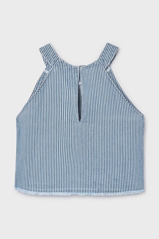Fete Mayoral top din bumbac pentru copii 6025.8F.Junior.PPY2 albastru