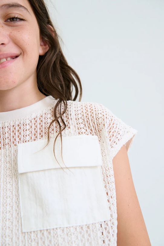 Mayoral t-shirt dziecięcy 6160.8C.Junior.PPY2 biały