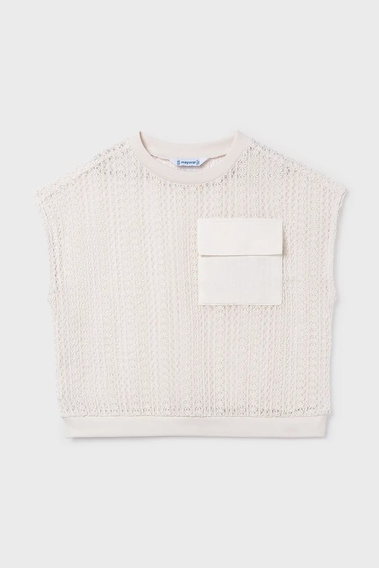 Dziewczynka Mayoral t-shirt dziecięcy 6160.8C.Junior.PPY2 biały