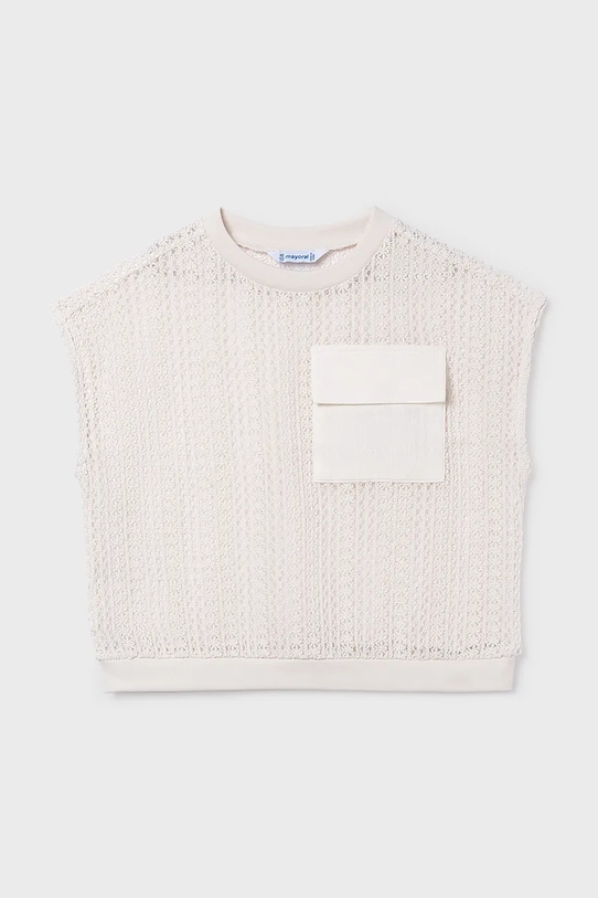 Dziewczynka Mayoral t-shirt dziecięcy 6160.8C.Junior.PPY2 biały