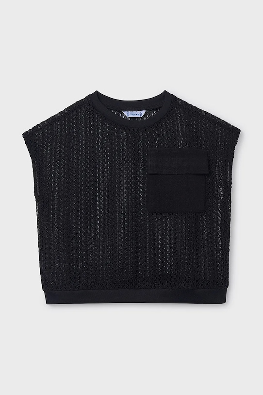 Mayoral t-shirt dziecięcy 6160.8C.Junior.PPY2 czarny SS26