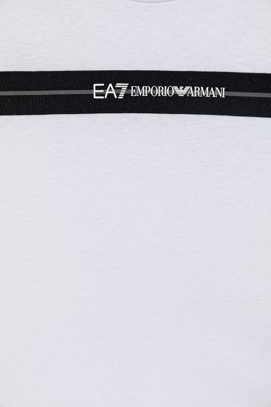 Dziewczynka EA7 Emporio Armani t-shirt dziecięcy bawełniany 7G000207.AF12503 biały