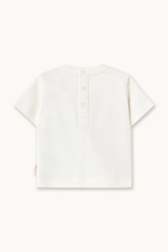 Tinycottons kratka majica za dojenčke bombažna FLOWER PATTERN GRAPHIC BABY TEE SS26.070 bela SS26