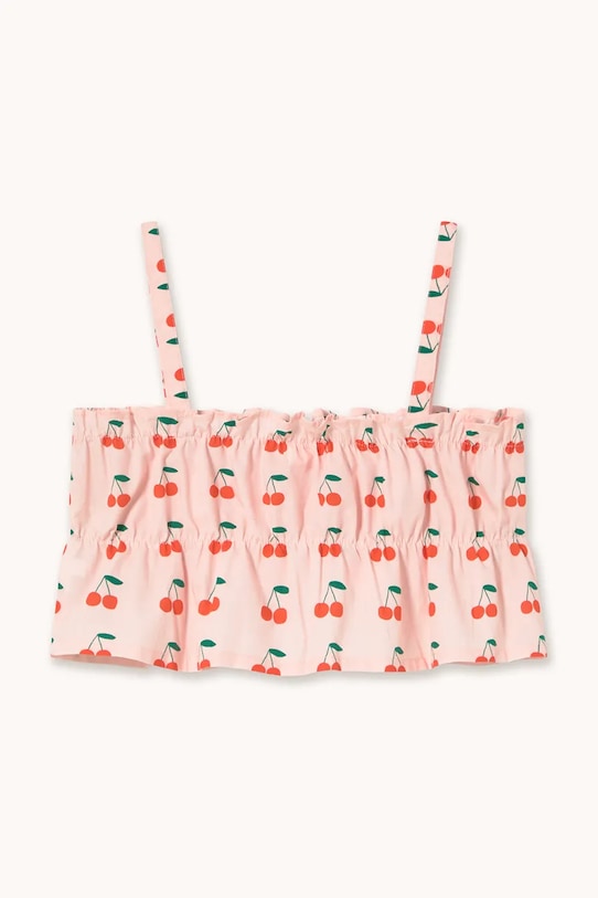 Dziewczynka Tinycottons top bawełniany dziecięcy CHERRIES TOP SS26.275 różowy