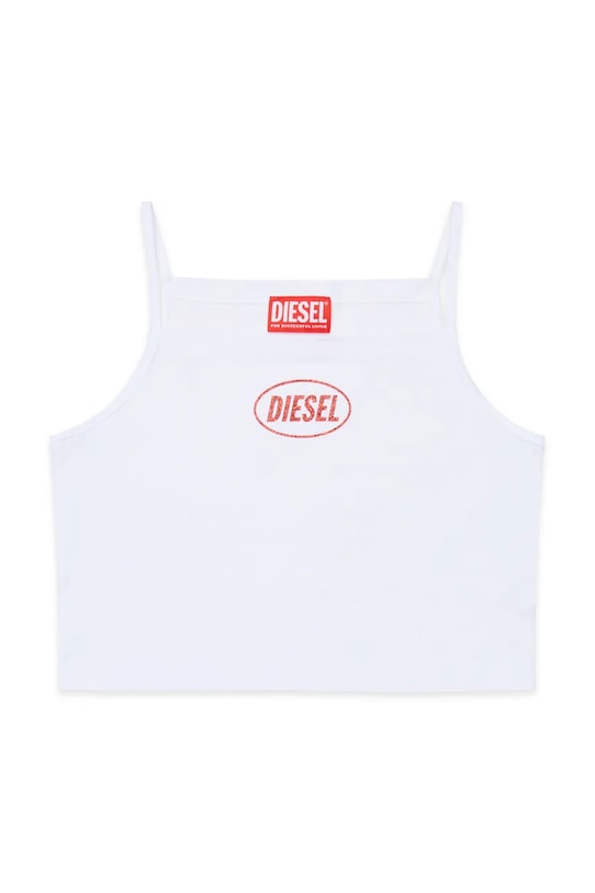 Diesel top bawełniany dziecięcy TEDIM T-SHIRT bawełna biały J02584.0GRAI