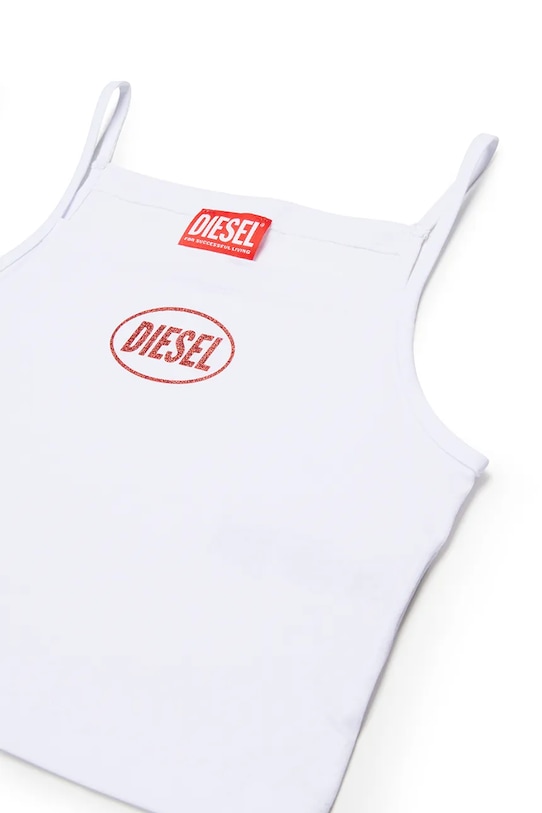 Dziewczynka Diesel top bawełniany dziecięcy TEDIM T-SHIRT J02584.0GRAI biały