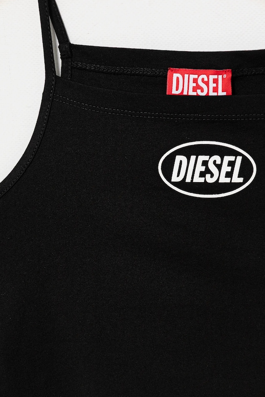 Dziewczynka Diesel top bawełniany dziecięcy TEDIM T-SHIRT J02584.0GRAI czarny