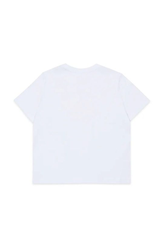 Παιδικό βαμβακερό μπλουζάκι Diesel TRIPIT T-SHIRT J02597.0GRAI λευκό SS26