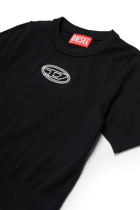Κοριτσίστικα Παιδικό βαμβακερό μπλουζάκι Diesel KMARIGA KNITWEAR J02654.RLAXU μαύρο