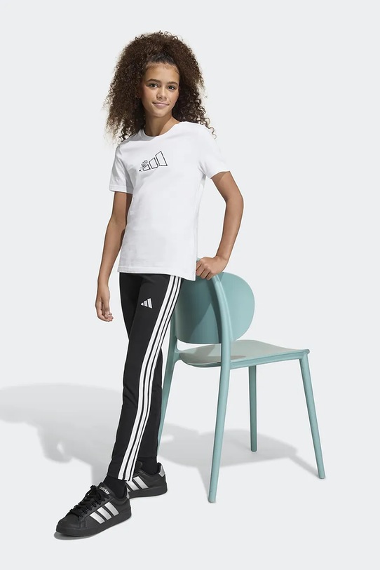 adidas t-shirt bawełniany dziecięcy biały KA2983