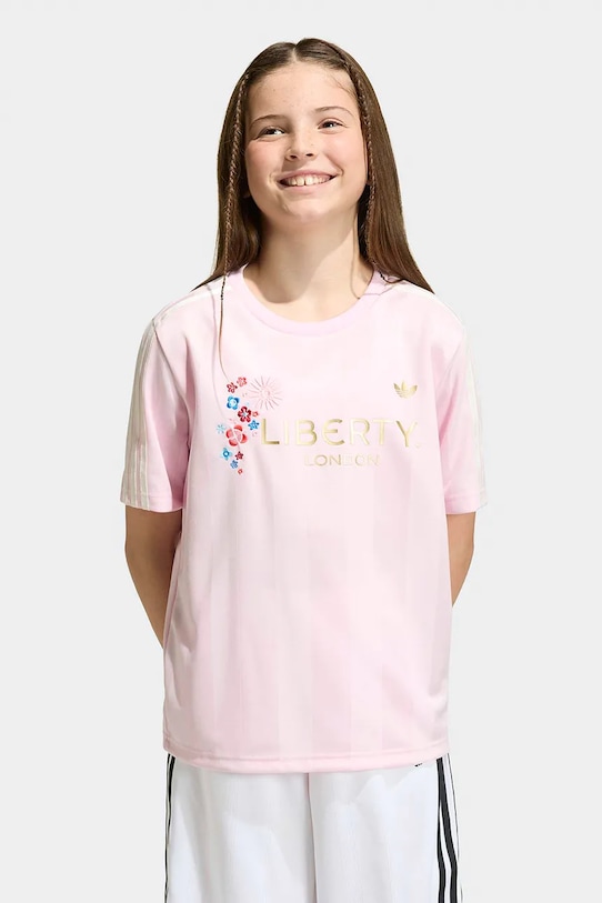 Παιδικό μπλουζάκι adidas Originals στάμπα μπεζ KT0837