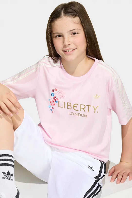 Παιδικό μπλουζάκι adidas Originals KT0837 μπεζ