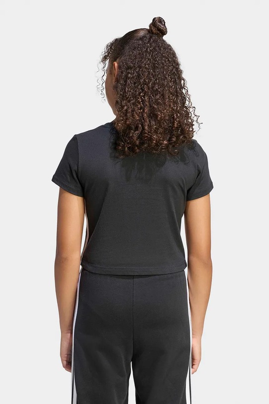 Dziewczynka adidas T-shirt basic dziecięcy bawełniany JZ1211 czarny