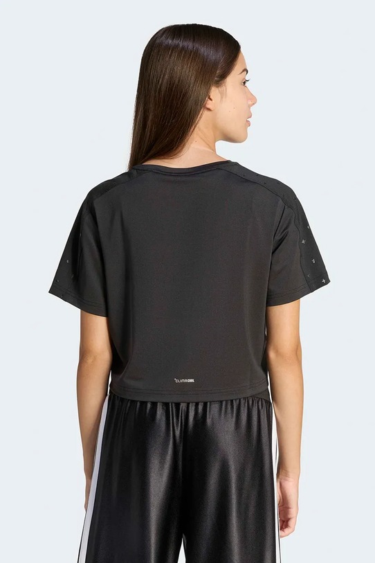 Κοριτσίστικα Παιδικό βαμβακερό μπλουζάκι adidas KB7027 μαύρο