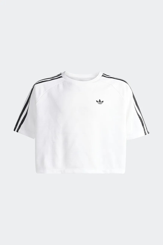 Παιδικό βαμβακερό μπλουζάκι adidas Originals KD7830 λευκό SS26