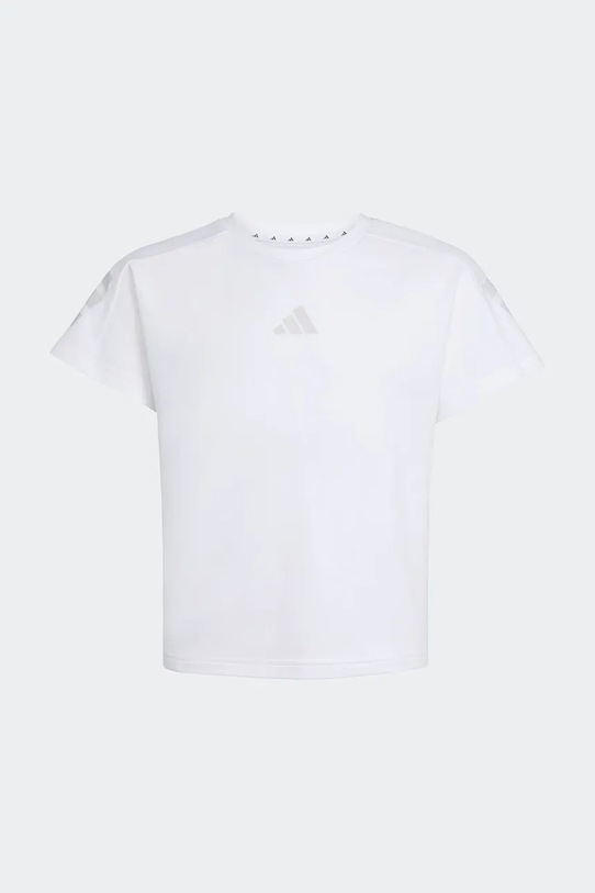 adidas T-shirt per bambini con cotone KB6896 bianco SS26