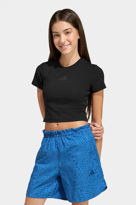 adidas t-shirt dziecięcy z elastanem czarny KB6918