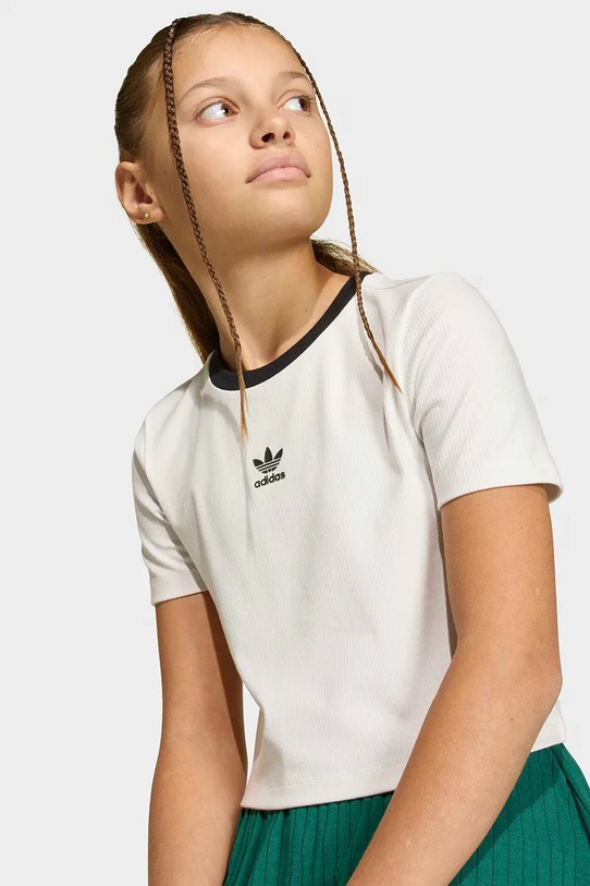 adidas Originals t-shirt basic dziecięcy z bawełną KE2497 biały