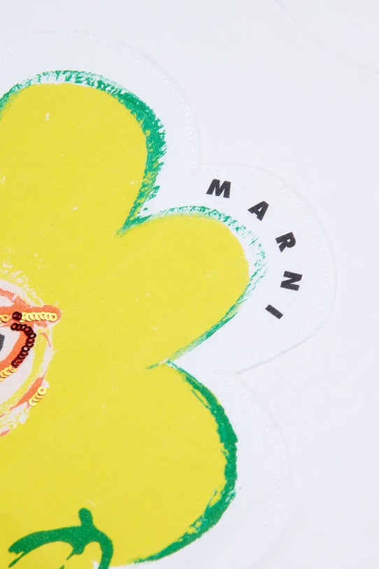 Detské bavlnené tričko Marni MT289F T-SHIRT biela M01672.M00HZ