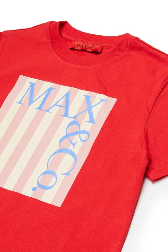 Κοριτσίστικα Παιδικό βαμβακερό μπλουζάκι MAX&Co. MAXT31F T-SHIRT MX0287.MX057 κόκκινο