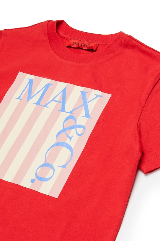 Κοριτσίστικα Παιδικό βαμβακερό μπλουζάκι MAX&Co. MAXT31F T-SHIRT MX0287.MX057 κόκκινο