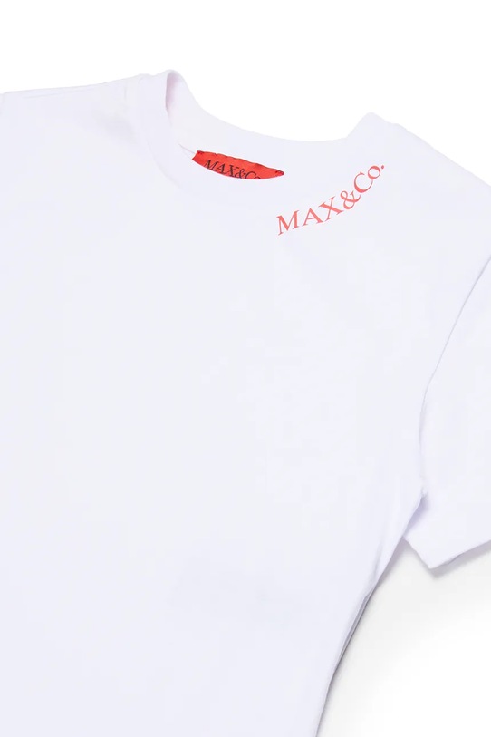Dievča Detské bavlnené tričko MAX&Co. MAXT34F T-SHIRT MX0334.MX057 biela