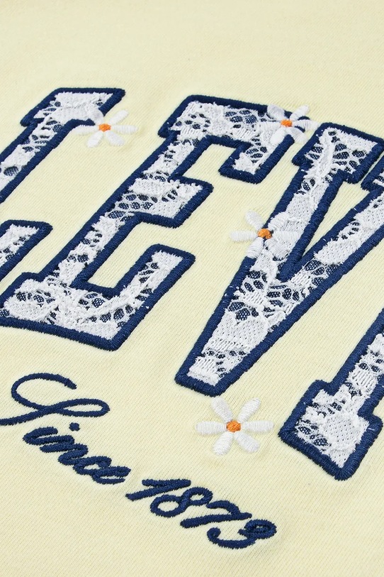 Levi's t-shirt dziecięcy LEVIS CHAMBRAY APPLIQUE TO żółty 3EP571