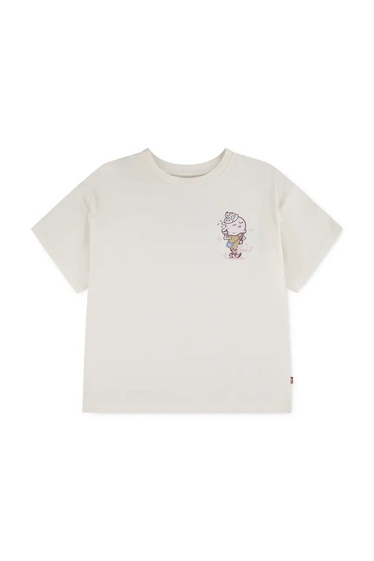 Levi's t-shirt dziecięcy JUST CHILLING OVERSIZED SS 3EP746 biały SS26