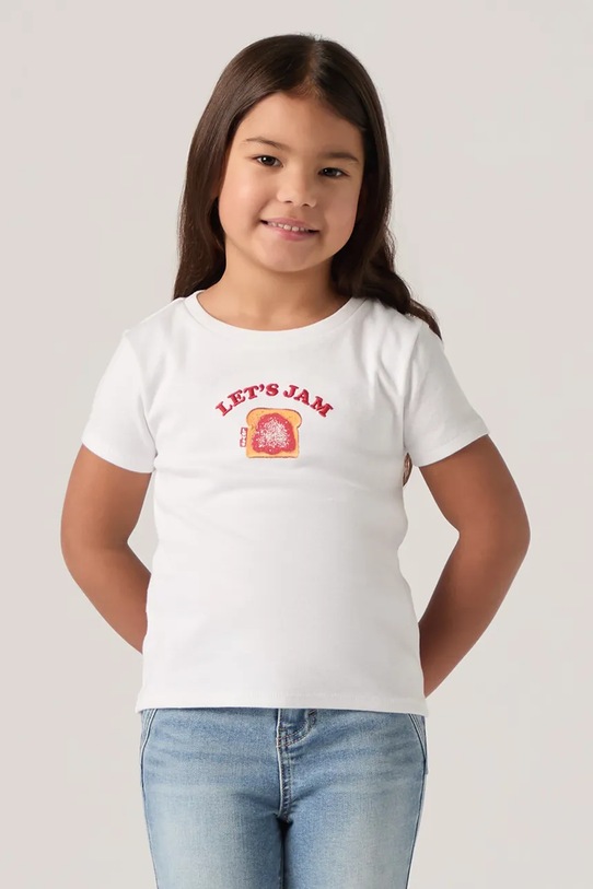 Levi's t-shirt dziecięcy RIB MEET AND GREET JAM TEE pozostałe biały 3EP780